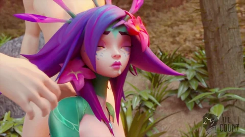 Neeko gets ravaged in the grass in a full-length animated movie