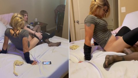 Le sorellastre mega-troia sissy hanno un'avventura scatenata durante un temporale