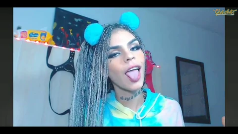 super-cute tranny with phat cock