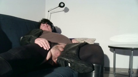 Shemale enorme consolador, anal masturbation