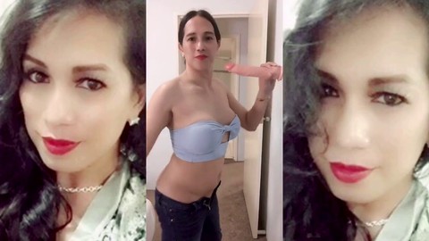 Ultra-sexy trans beauty puts on a show with her big ass